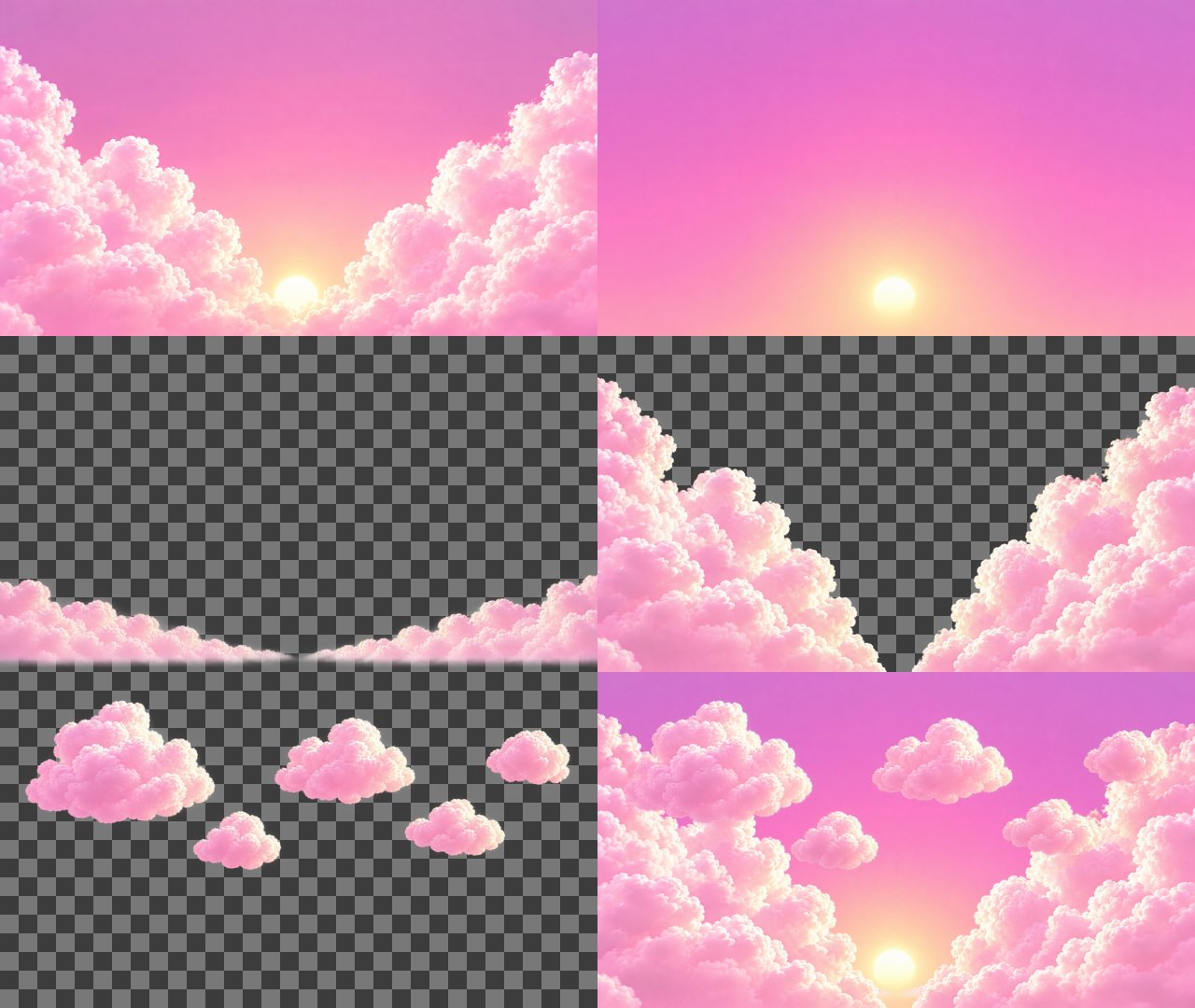 Sky plate and cloud cut-outs